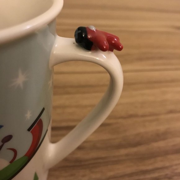 STARBUCKS 2011 SMALL MUG CUP WINTER FUN HOLIDAY ICE SKATING SLEDING RED PLANE. - Picture 4 of 5